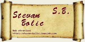 Stevan Bolić vizit kartica